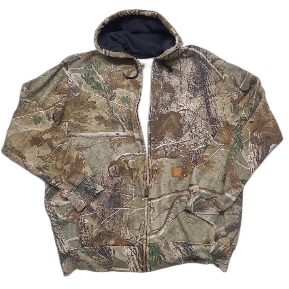Vintage Carhartt Camo Zip Hoodie Sweatshirt Hooded Jacket
